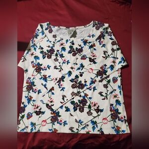 Classic New England flower crewneck long sleeve t-shirt vintage